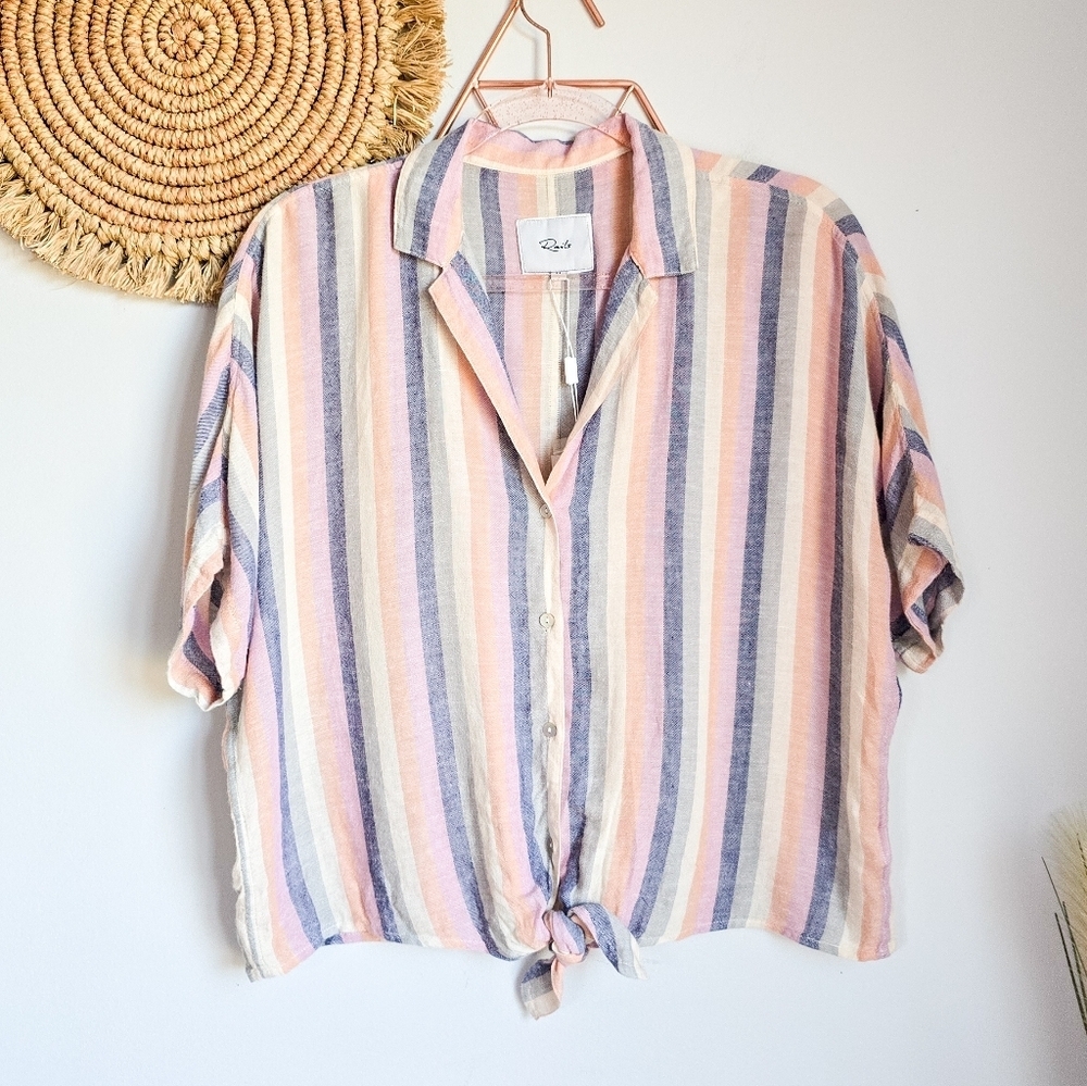 Rails, New, Marley Mandalay Stripe Button Front L… - image 13